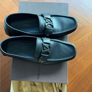 Louis Vuitton Elegant Black Slip-On Loafers